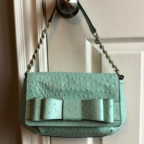 NWOT KATE SPADE Charm City Joleen Leather Shoulder Bag *rare Aqua/Mint colour* - Picture 1 of 14